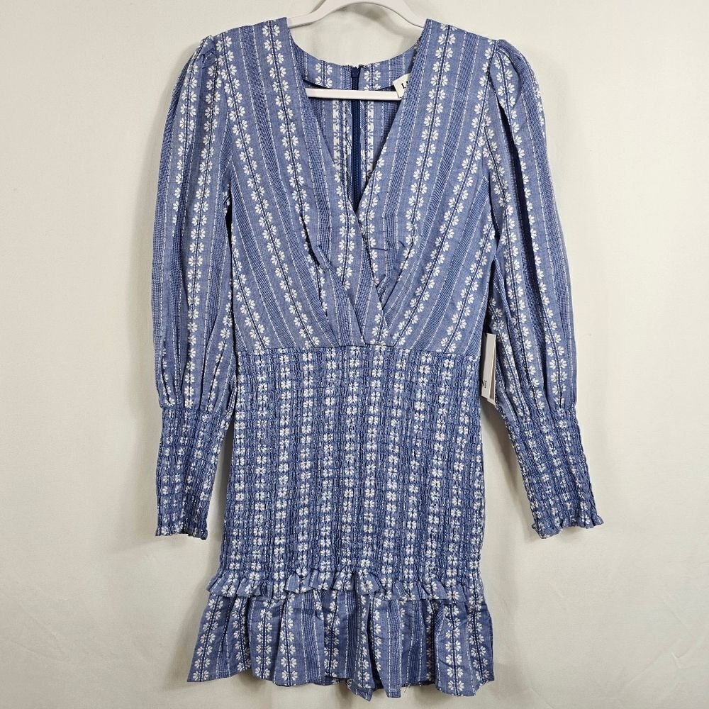 NWT Lini Holly Dress in Blue and White - Size XS